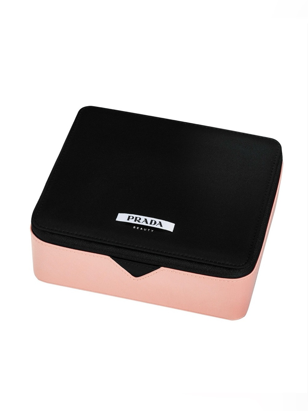 Prada Pink and Black Leather Jewelry Case